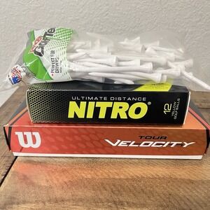 New In Box Golf Balls And‎ Tees Lot